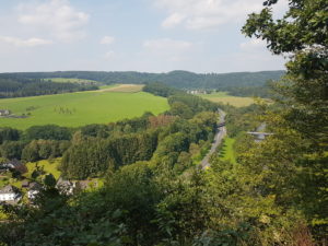 Blick vom Steckensteinkopf auf dem Siegsteig Etappe 11 von Wissen nach Scheuerfeld
